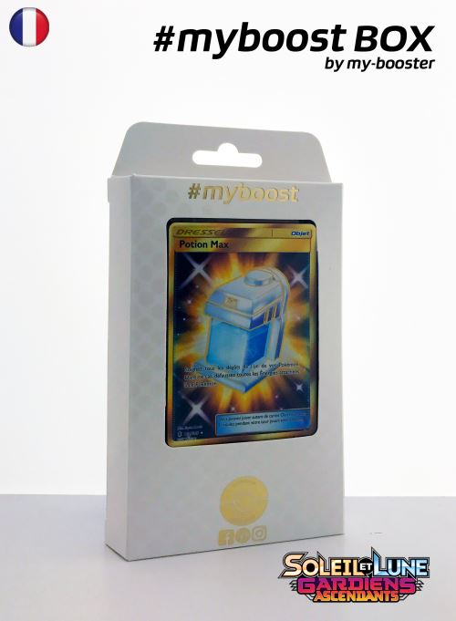 Coffret #myboost DRESSEUR POTION MAX Secrete 164/145 - Soleil et Lune 2 Gardiens Ascendants - 10 cartes Pokemon francaises