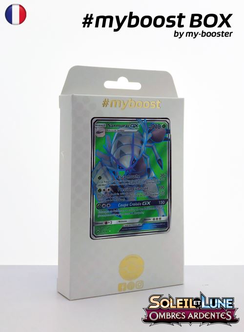 Coffret #myboost SARMURAI GX 129/147 - Soleil et Lune 3 Ombres Ardentes - 10 cartes Pokemon francaises