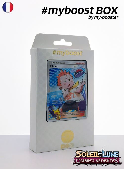 Coffret #myboost DRESSEUR CHRY-CHRY 146/147 - Soleil et Lune 3 Ombres Ardentes - 10 cartes Pokemon francaises