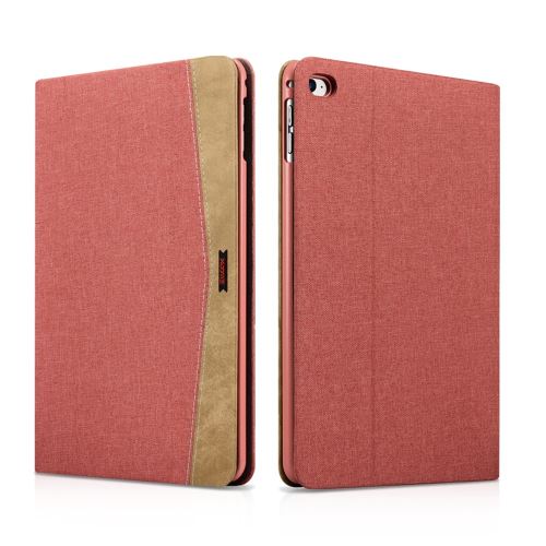 Etui en PU xoomz texture tissu stand de protectionrouge pour votre Apple iPad Mini 4
