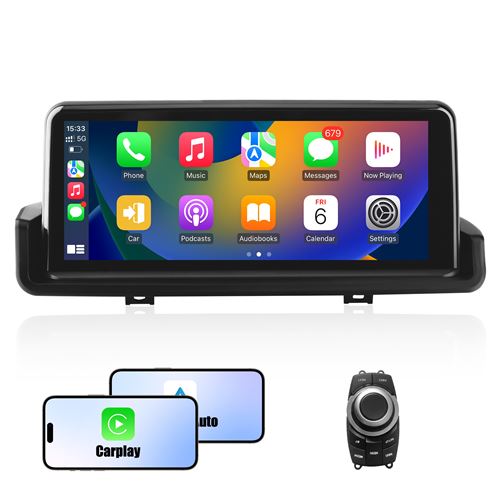 Linux Autoradio compatibles pour BMW Pour BMW Series 3 E90 E91 E92 E93 (2006-2011), Carplay/Android Auto avec écran Tactile de 10,25 Pouces, Bluetooth/USB - Pas de système HD Résolution 1920*720
