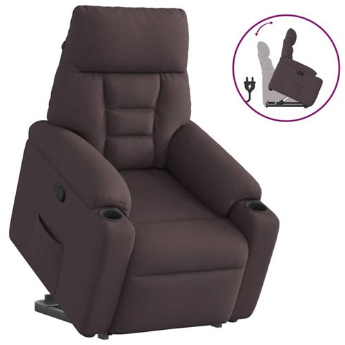 Non Communiqué Marron Fauteuil Inclinable Foncé Tissu