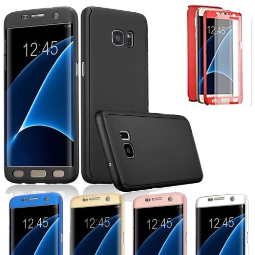 Coque Intégrale Hybride Pour Samsung Galaxy J5 2017 + Verre Trempé Noir