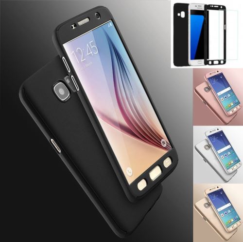 Coque 360° Full Protection Pour Samsung Galaxy J3 2017 + Verre Trempé Noir