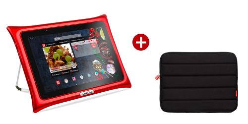 Tablette Android QOOQ Ultimate rouge 10 pouces + housse QOOQ