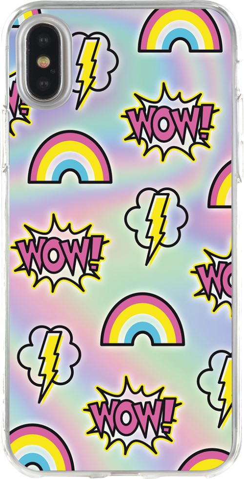 Coque rigide holographique Wow pour iPhone X