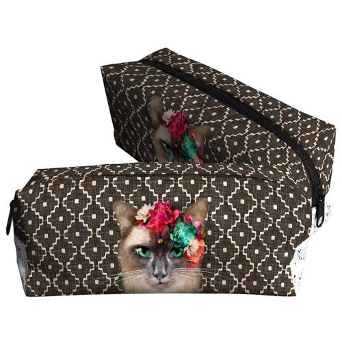 Trousse zipp&eacute;e en toile Laissez lucie Faire