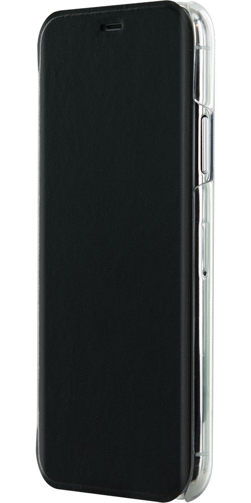 Bigben Connected folio - Flip cover voor mobiele telefoon - synthetisch - zwart - voor Apple iPhone X
