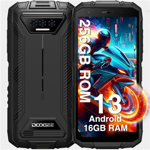 DOOGEE Smartphone S41 MAX Noir - 5.5” - 6Go RAM - 256Go ROM - 6300mAh - Noir