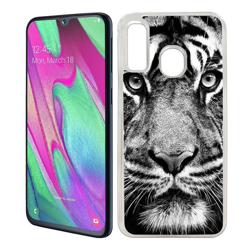 Coque pour Samsung Galaxy A40 -  Tigre Noir Et Blanc