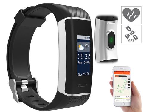 Bracelet fitness à écran couleur avec GPS et application pour 24 sports FBT-200.gps