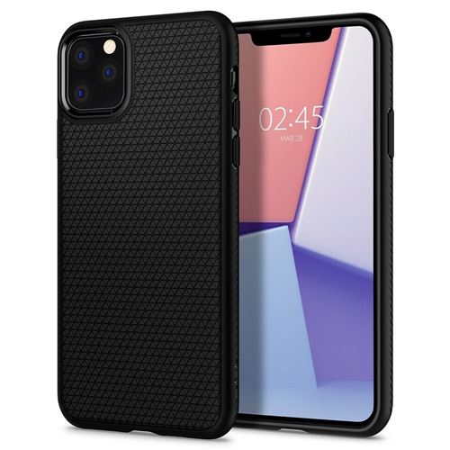 Spigen Liquid Air - Coque de protection pour téléphone portable - robuste - polyuréthanne thermoplastique (TPU) - noir - pour Apple iPhone 11 Pro Max