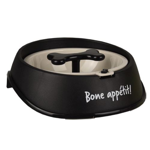 Comparer les prix de Gamelle OSTO anti -glouton noir. ø 12.5 CM 400 ML pour chien. - Flamingo Pet Products - FL-519735