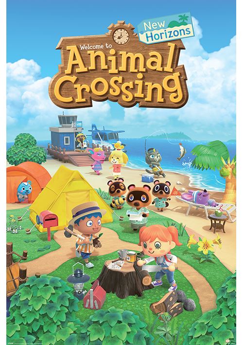 Animal Crossing Maxi Poster New Horizons 61 cm x 91.5 cm , multicolore -  Cadre, toile et affiche - Achat moins cher