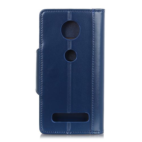 Etui en PU fentes pour cartes tout autour bleu pour votre Motorola Moto Z4 Play