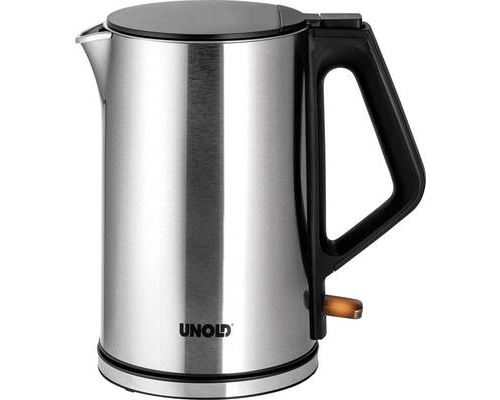 UNOLD 18526 - Bouilloire - 1.4 litres - 2200 Watt - inox/noir