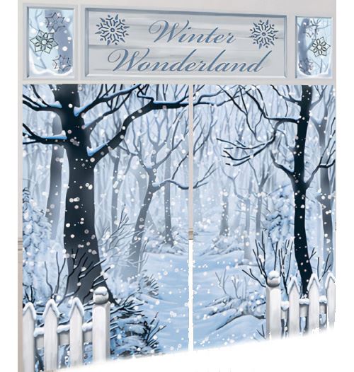 Amscan décoration murale Winter Wonderland 149,8 cm blanc/bleu 5 pièces