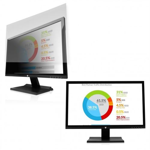 v7 23.8 filtre écran de confidentialité pour pc et notebook noir
