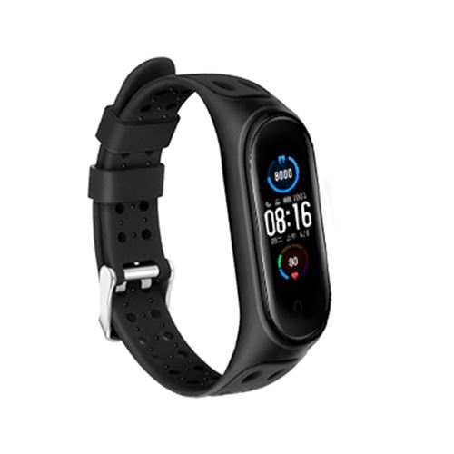 GENERIQUE - Bracelet pour Xiaomi Mi Band 5 - Silicone - Noir - Image 2