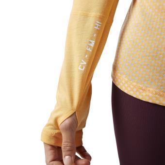 reebok t shirt femme jaune