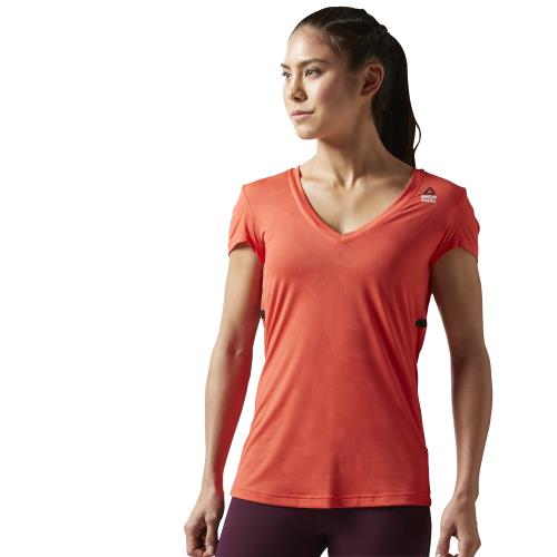 Reebok T-shirt CrossFit Activchill rouge orangé Taille XXS Adulte Femme