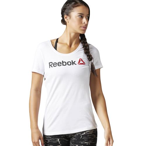 Reebok T-shirt Scoop Neck blanc Taille XS Adulte Femme