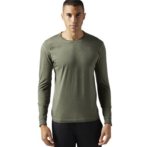 Reebok T-shirt à manches longues CrossFit Performance Blend vert camouflage Taille 2XL Adulte Homme