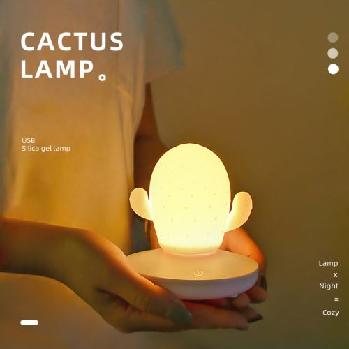 3€87 sur LED tactile gradation cactus silicone nuit lampe chambre d'enfant  étude à la maison décoration de chevet décoration cadeau lumières -  Veilleuses - Achat & prix