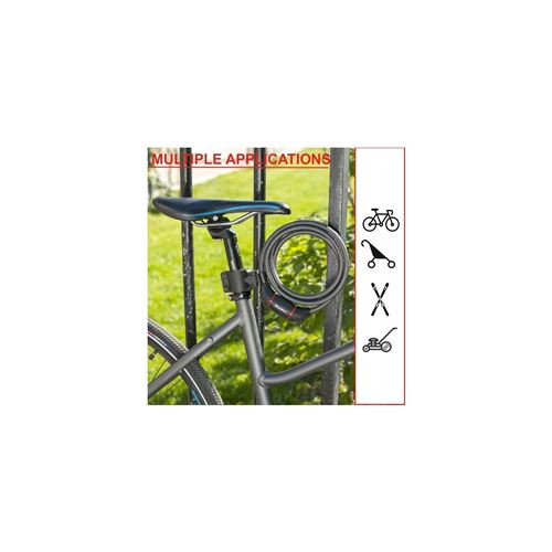MASTER LOCK Cable Antivol Vélo [1,8 m Câble] [Clé] [Extérieur