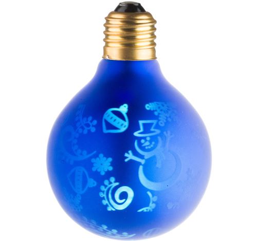 Ecolicht 30080130003 - Ampoule E27 LED 0.5W G80 360° - Décorative bonhomme de neige bleu