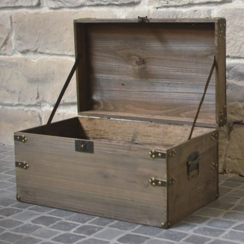 Coffre De Style Ancien Vieille Malle En Bois 54 Cm Achat Prix