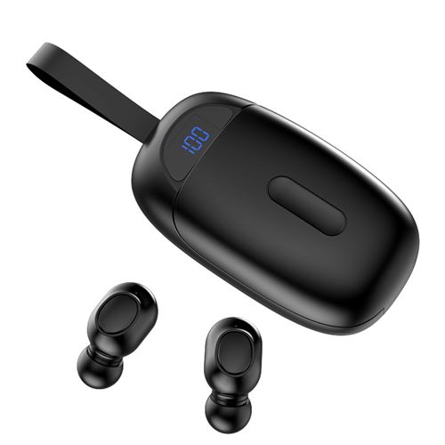 Non Communiqué Noir Ecouteurs 227 Bluetooth Sans Fil Confortable Et Portable - Image 1