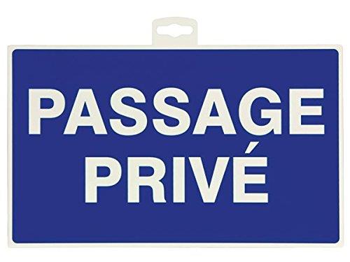 Panneau de signalisation Provence Outillage "Passage privé" 33 x 22 cm bleu