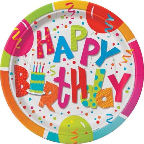 Haza Original panneaux de fête Happy Birthday 22,8 cm 8 pièces