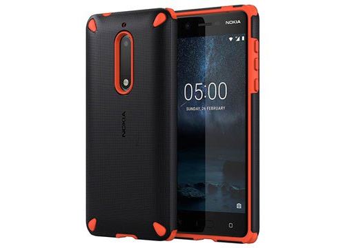 Coque Rugged Impact CC-502 pour Nokia 5 - Noire / Orange