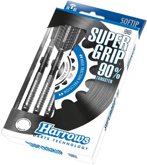Harrows Super Grip Fl&eacute;chettes en tungst&egrave;ne L Silver
