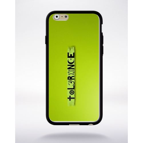 Coque Tolérance Paix Religion Compatible Apple Iphone 6 Bord Noir Silicone