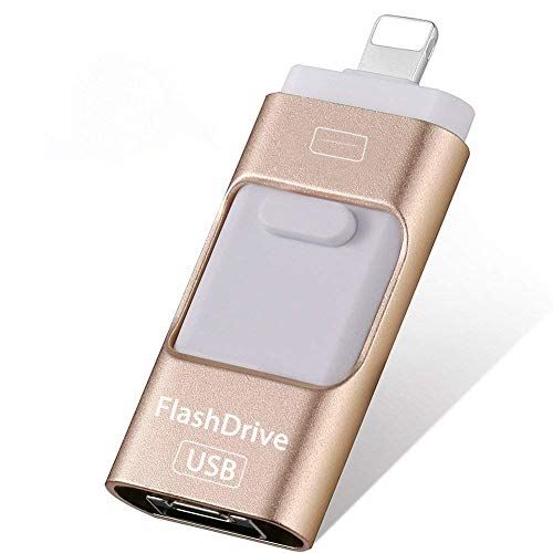 Non Communiqué Clé Usb Hd U-Disk Lightning Pour Iphone/Ipad/Ipod Micro Interface Pour Pc/Mac 16 G/32G/64G 32 Go Doré - Image 1