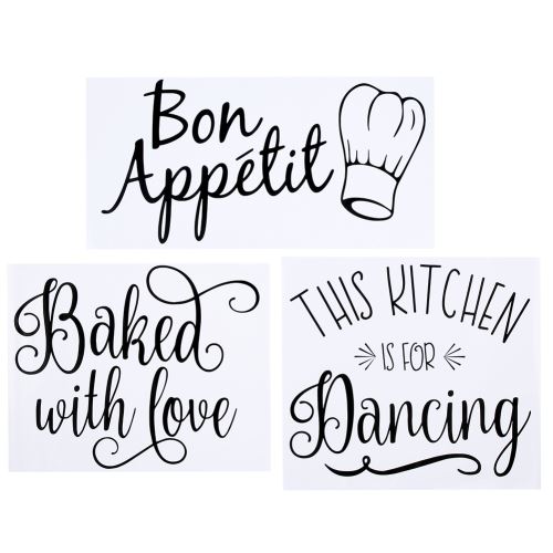 Autocollant Mural en Lettres Anglaises pour Décoration de Cuisine à Domicile