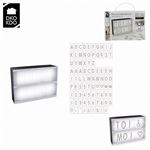 Boite A Message Lumineuse 85 Lettres Symboles A5 20 X 15 X 4.5 Cm Deco