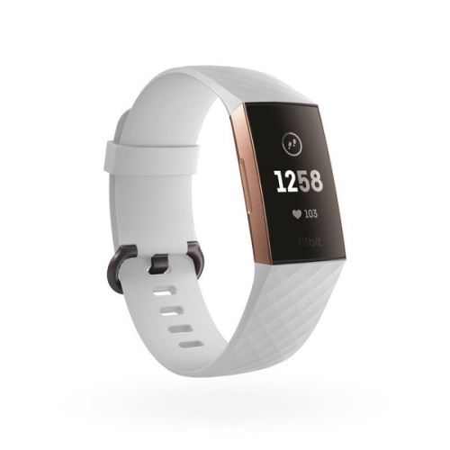 GENERIQUE - Bracelet pour Fitbit Charge 3 - Silicone - Taille S - Blanc - Image 2