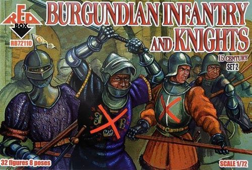 Burgundian Infantry A.knights,15th Centu Set 2- 1:72e - Red Box