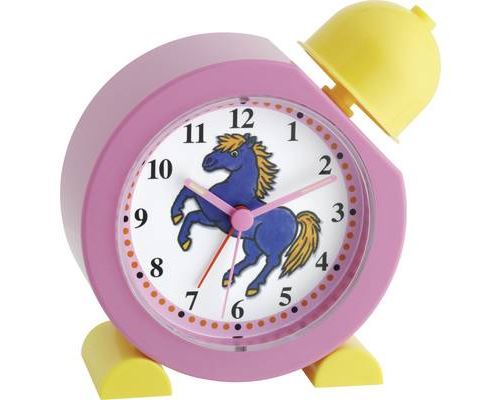Réveil pour enfants à quartz TFA Dostmann 60.1011.12 rose jaune