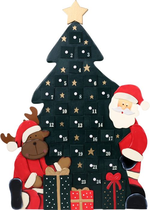 Calendrier De L‘Avent «Elan Et Sapin»