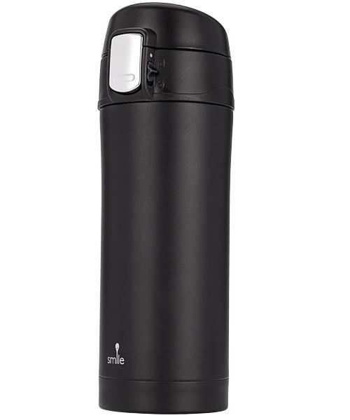 Smile stt-1 2 bvc thermos, acier inoxydable, noir, ml