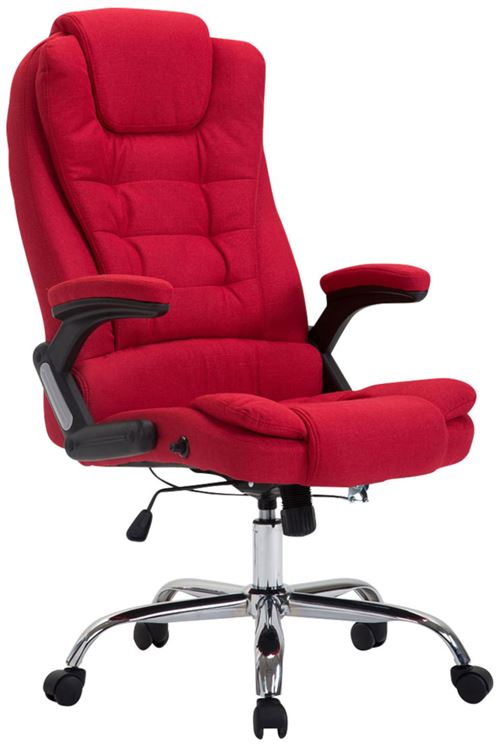 CLP Fauteuil de chef Thor en tissu , Rouge