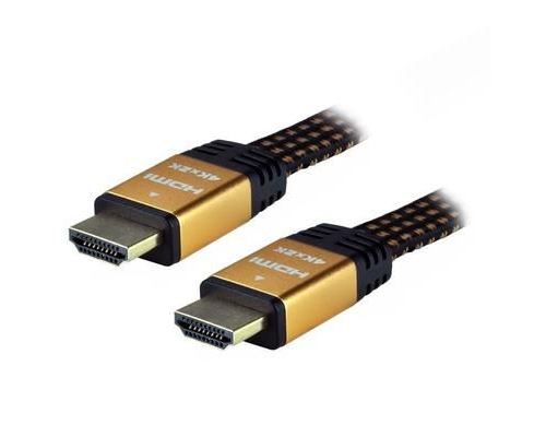 MCL-Câble plat tressé HDMI haute vitesse 3D 4K Ethernet mâle - mâle 3m