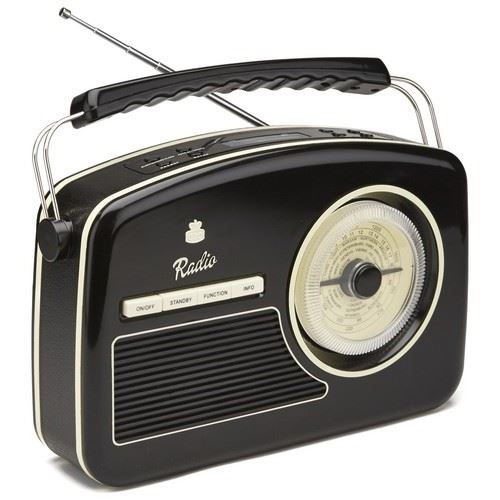 Radio vintage Rydell DAB noir-crème