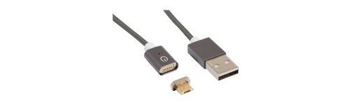 Real Power 168194 m magnétique câble de recharge avec adaptateur micro USB pour téléphone portable