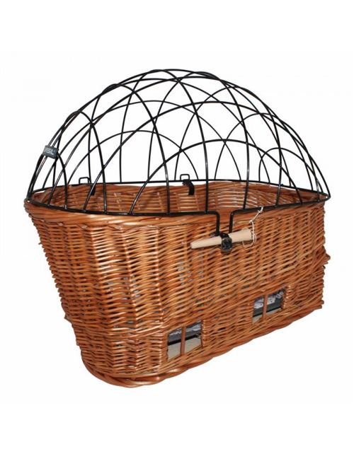 Panier arriere osier basil pour chien 45cm (livre avec fixation etau porte bagage) (45x37x21cm)